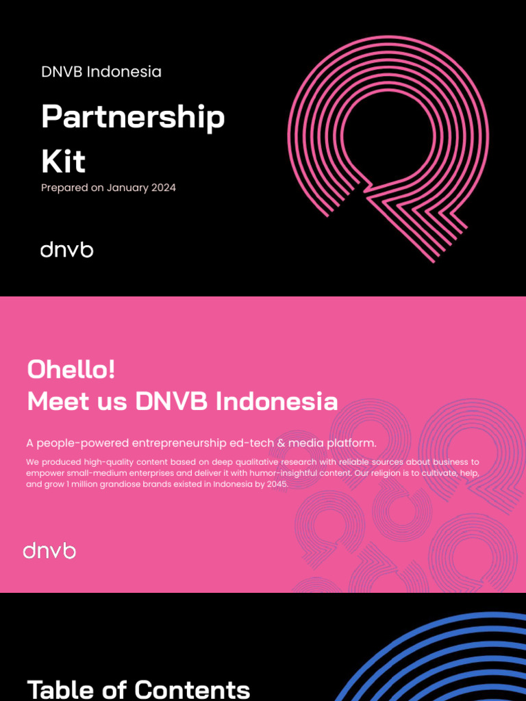DNVB Partnership Kit January 2024 | PDF | Entrepreneurship | Corporate ...