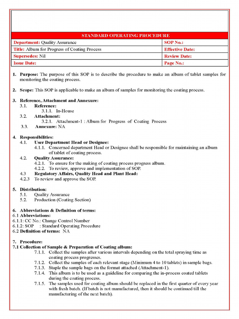Coating Progress Album | PDF