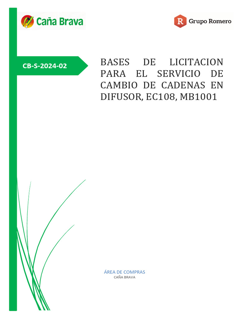 CB-S-2024-002 - Cambio de Cadenas en Difusor, EC108, MB1001 | PDF ...