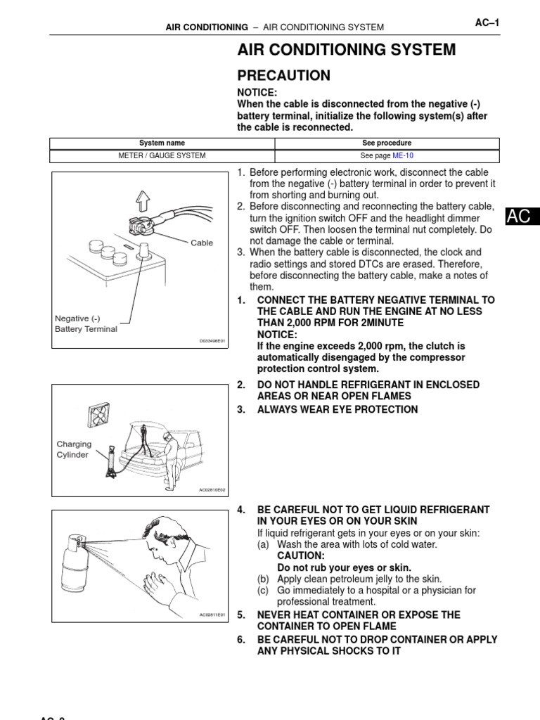 Air Conditioning System Maintenance Guide | PDF | Leak | Air Conditioning