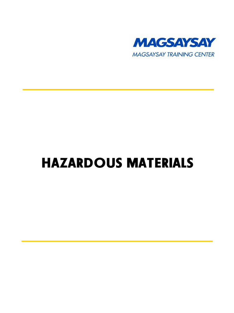 Hazardous Materials Handling Guide | PDF | Dangerous Goods | Explosion