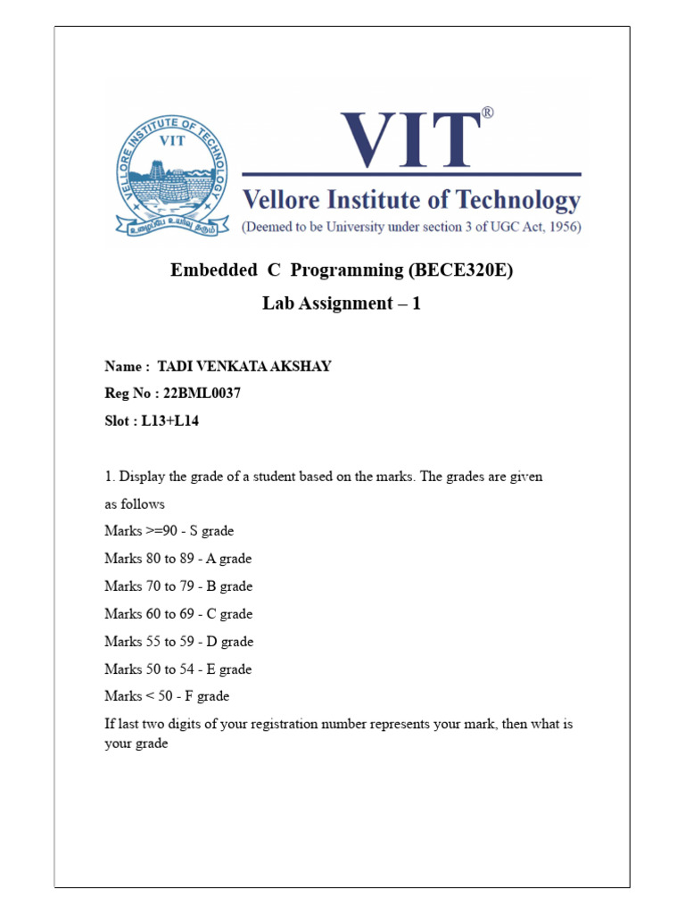 C Prog Lab 1 | PDF