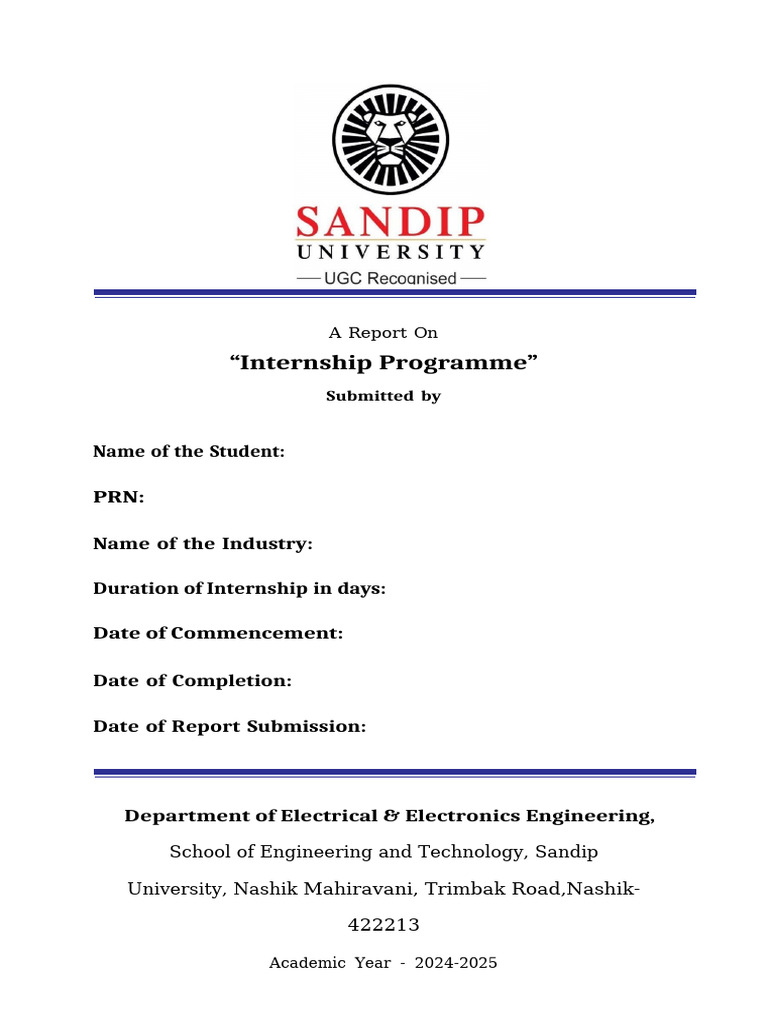 Internship Program Report 2024-2025 | PDF | Computing