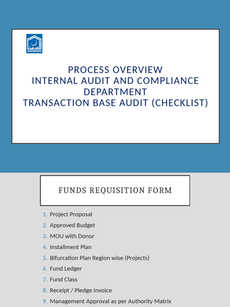 Internal Audit Compliance Checklist | PDF | Receipt | Voucher