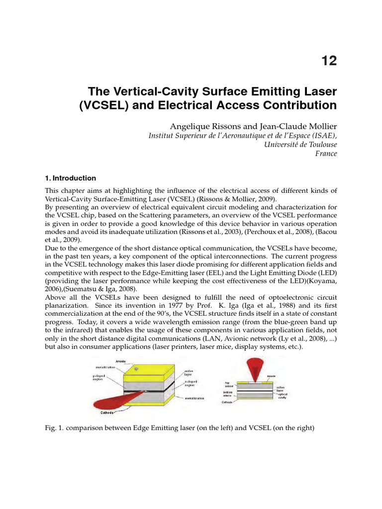 InTech-The Vertical Cavity Surface Emitting Laser Vcsel and Electrical ...