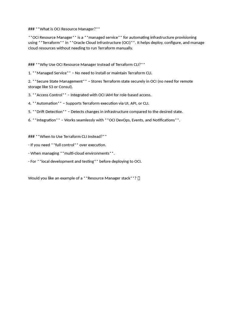 What Is OCI Resource Manager | PDF