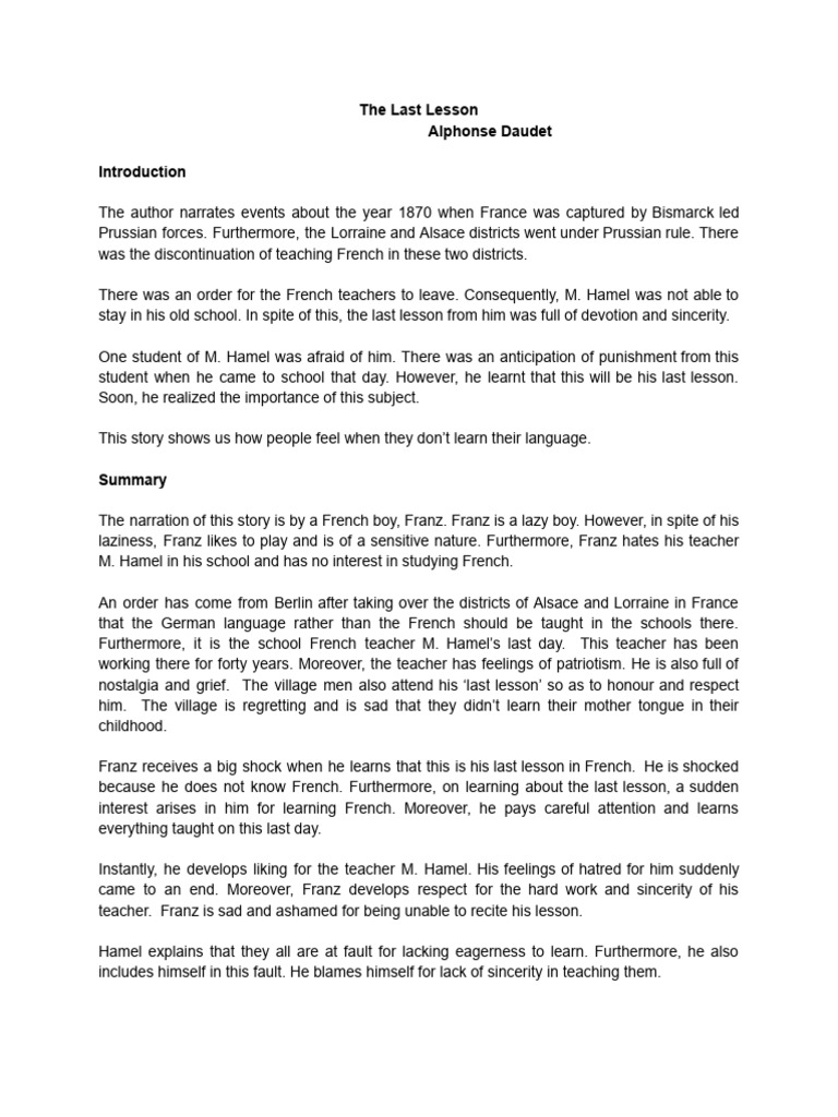 The Last Lesson: Language and Identity | PDF | Minority Group | Urdu