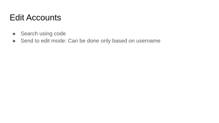 Account Edit | PDF
