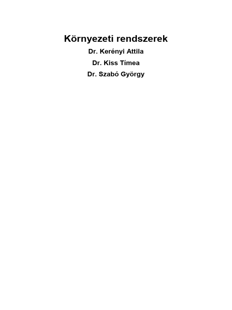 Kornyezeti Rendszerek | PDF