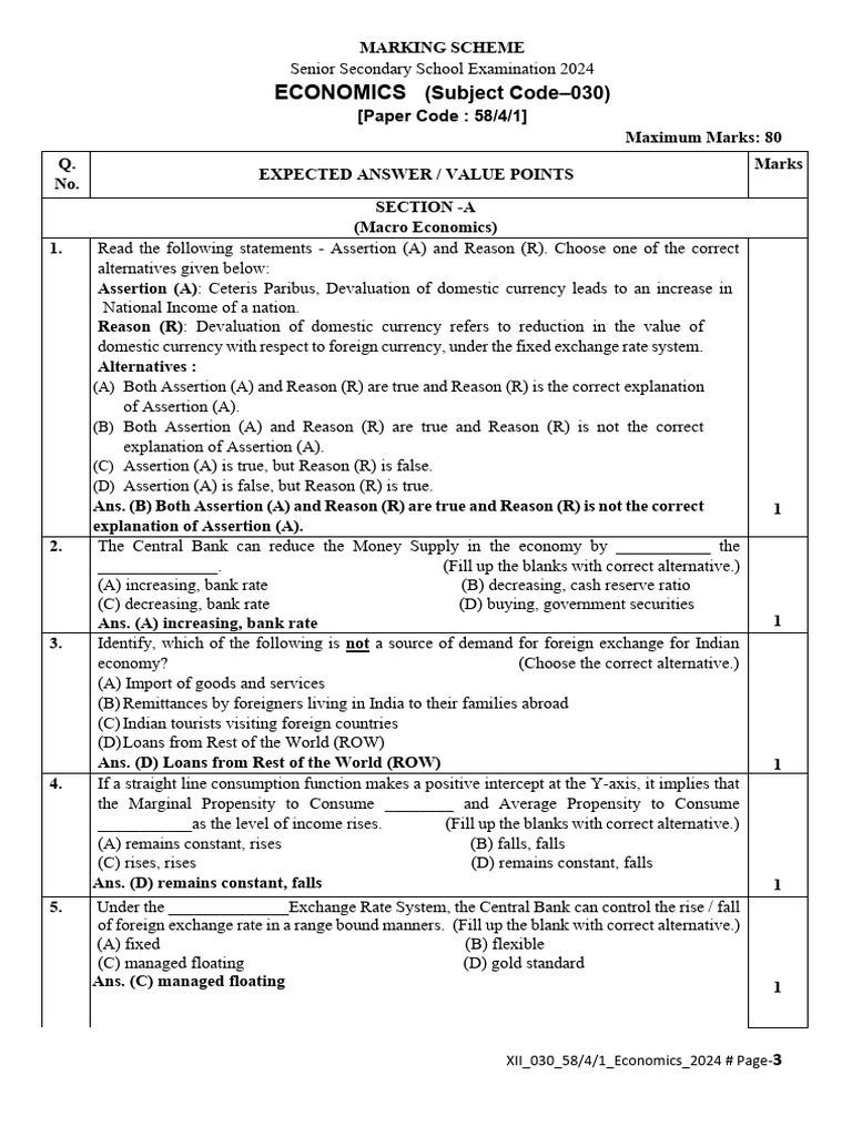 Set 1 Answer Key | PDF | Reserve Bank Of India | Government Budget Balance