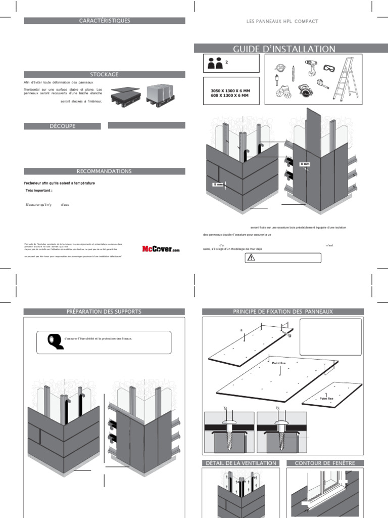 Guide d'installation des panneaux HPL | PDF