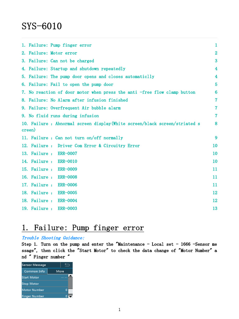 Pump Motor Error Troubleshooting Guide | PDF | Equipment | Manufactured ...