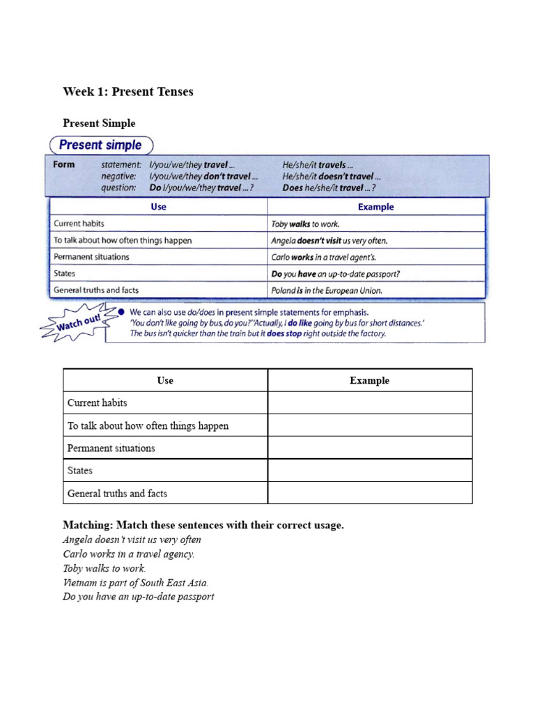 Understanding Present Tenses in English | PDF