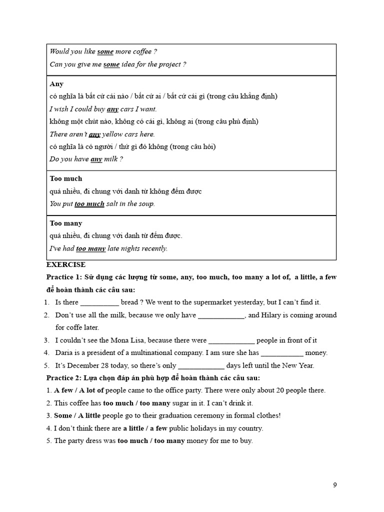 Understanding Quantifiers in English | PDF