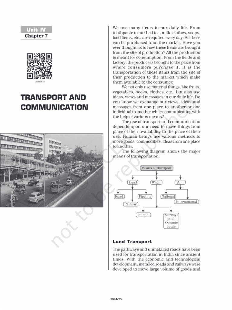 Transport 4 Ncert Part 2 | PDF