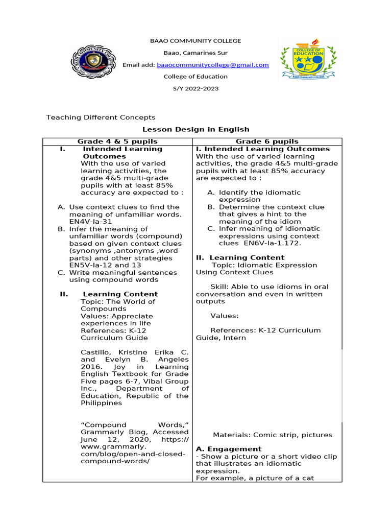 Teaching Context Clues & Idioms | PDF | Water | Idiom