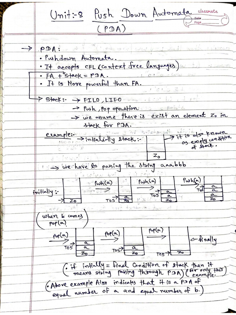 Unit-8 PDA | PDF