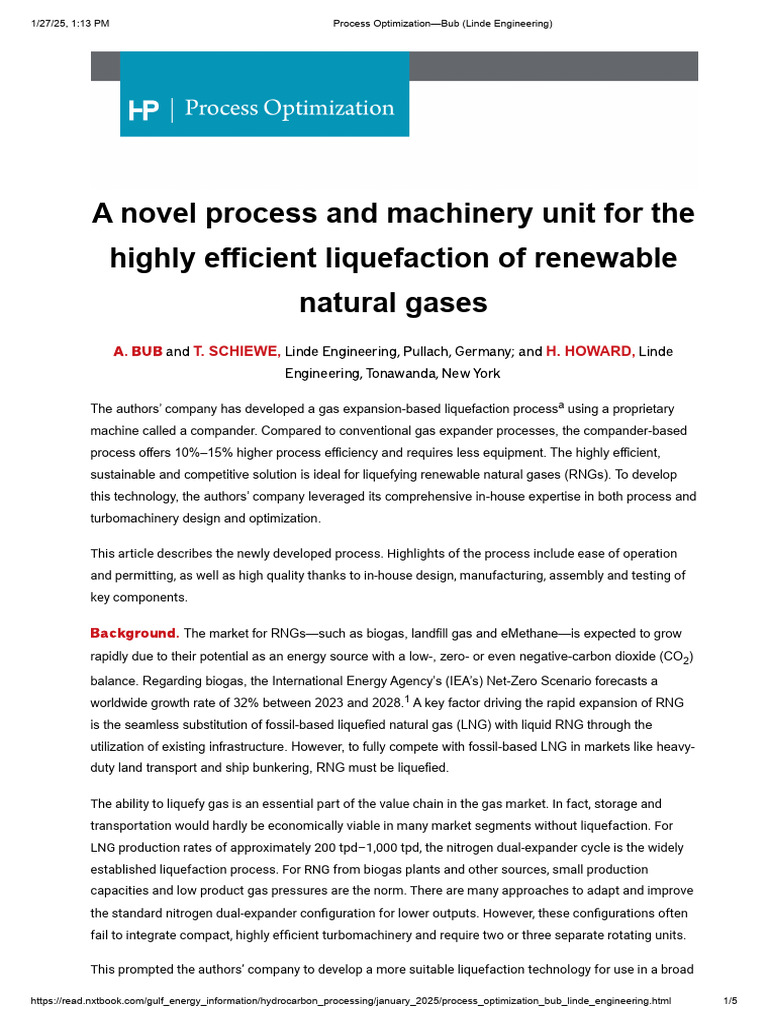 A Novel Process For The Highly Efficient Liquefacyion of Renewable ...