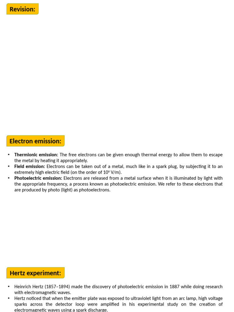 Physics of Electron Emission | PDF | Photoelectric Effect | Atomic