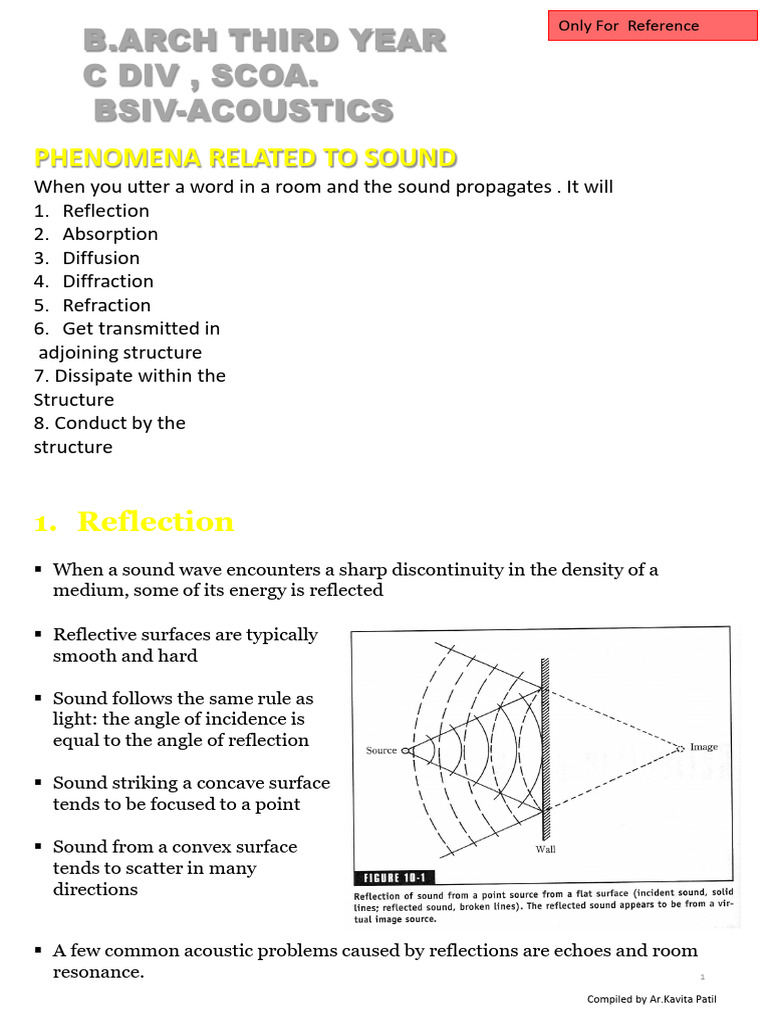 ACOUSTICS 02 - Notes 02 - KP | PDF | Reflection (Physics) | Wavelength