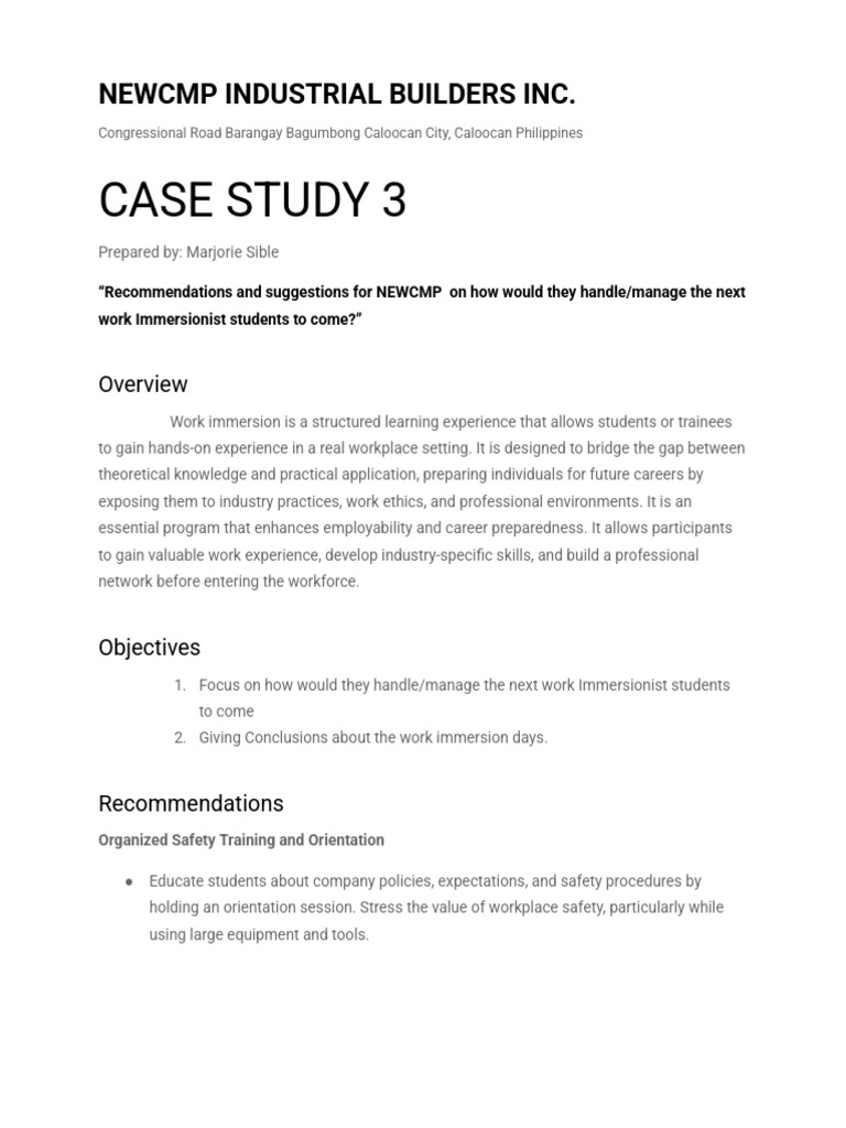 Work Immersion Management Strategies | PDF | Learning | Experience