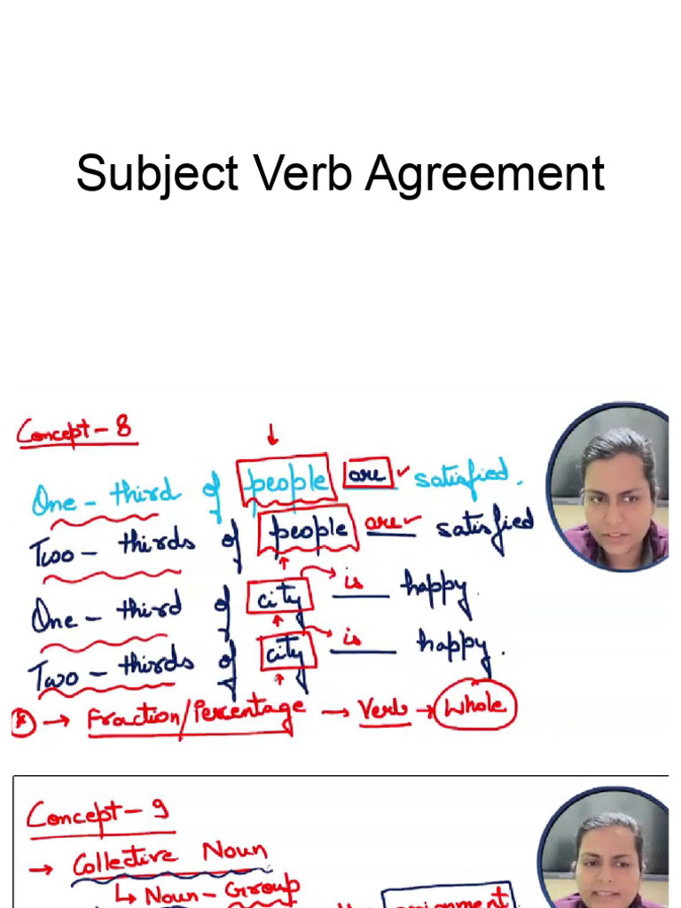 Subject Verb Agreement - Part 2 (23rd December, 9 AM) | PDF