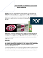 International Marketing Plan of DR Peppers A Soft Drink Brand For India