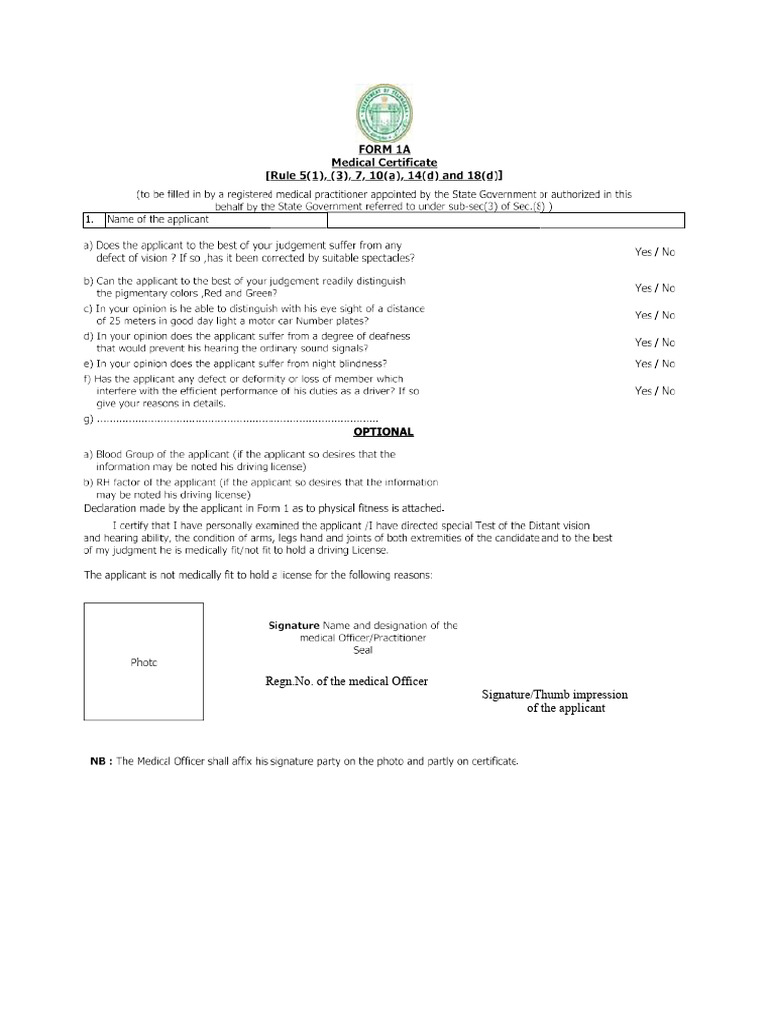 Medical Officer Registration Form | PDF
