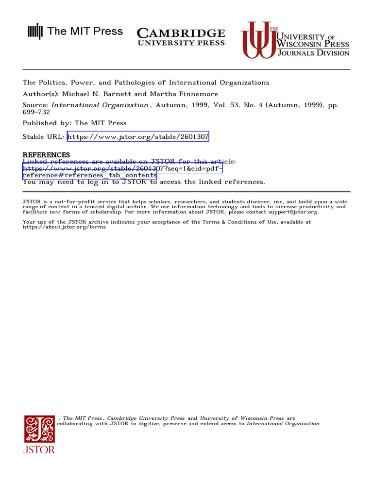 Power Dynamics of International Organizations | PDF | Bureaucracy ...