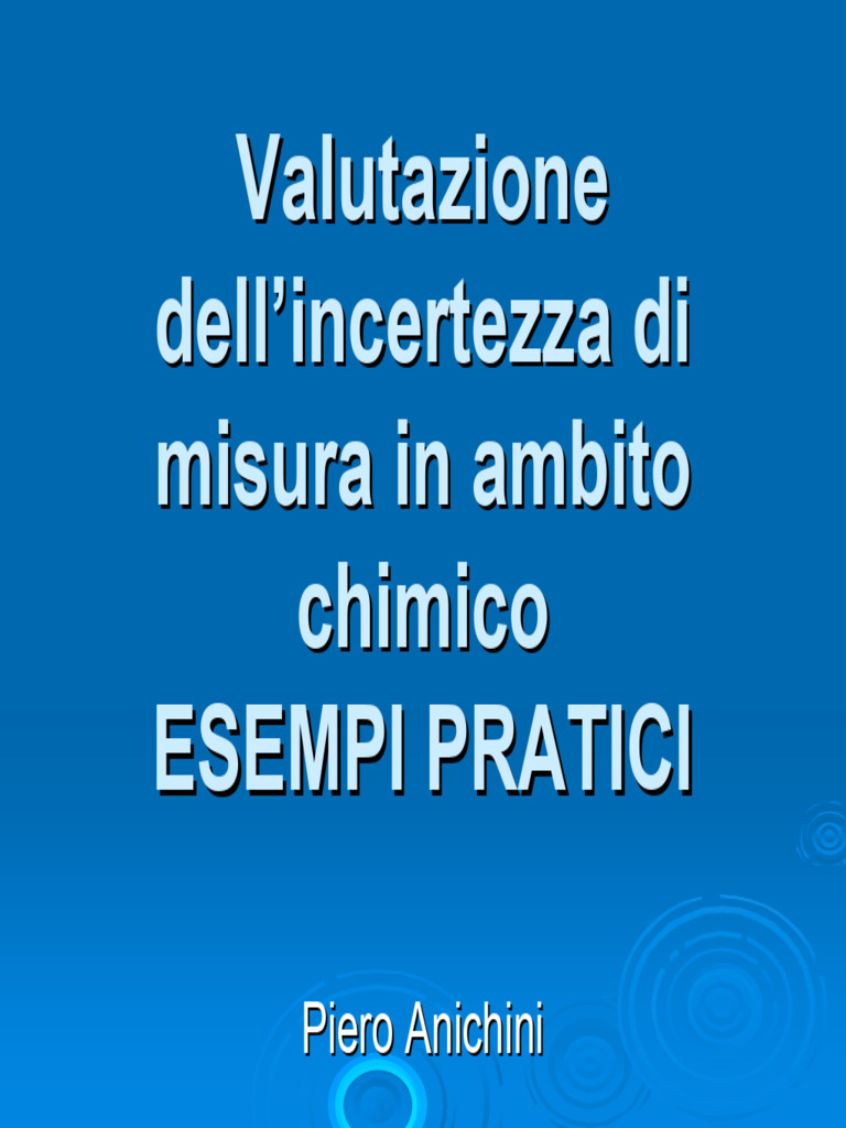 287 17a Anichini Incertezza Metodi Chimici | PDF