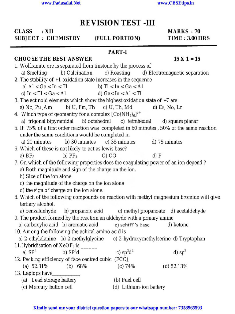 12TH CHEMISTRY PUBLIC QUESTION PAPER 2023 PDF visual data 8