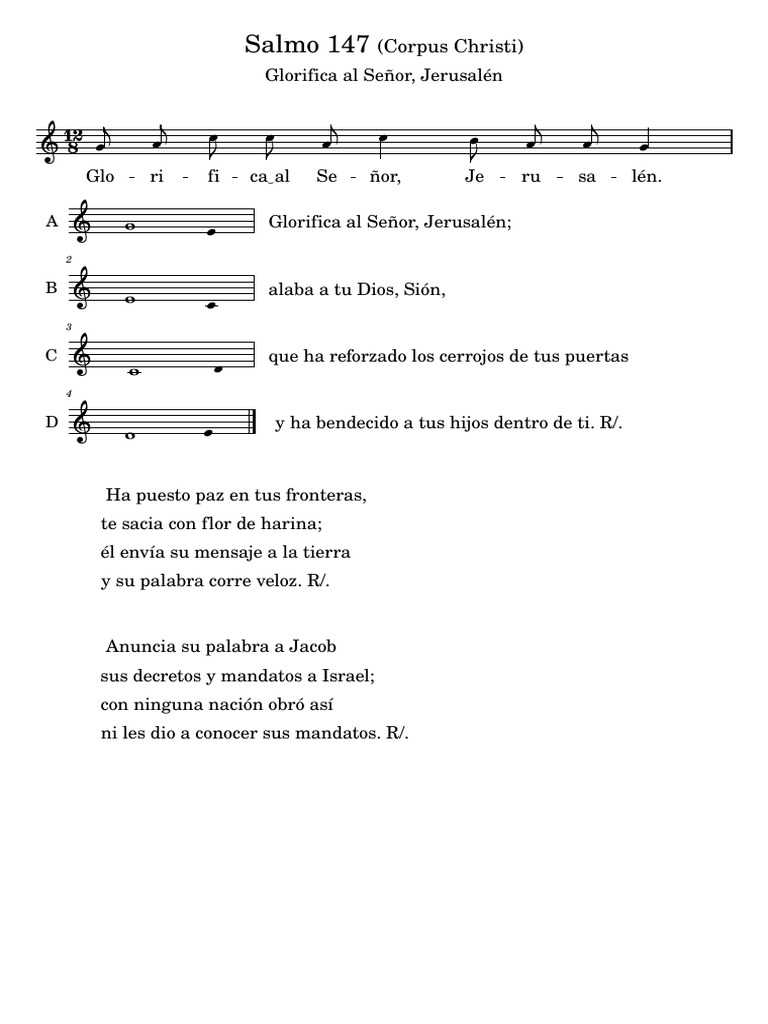 Salmo 147: Alabanza y Promesas de Dios | PDF