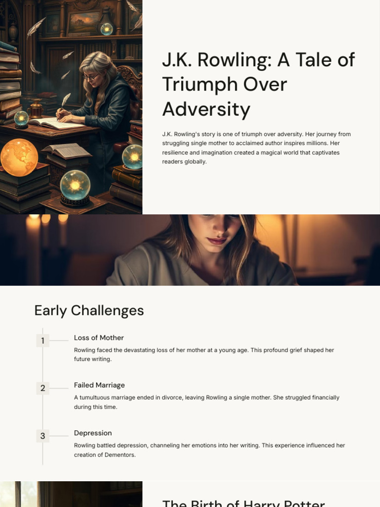 J.K Rowling A Tale of Triumph Over Adversity | PDF | J. K. Rowling ...