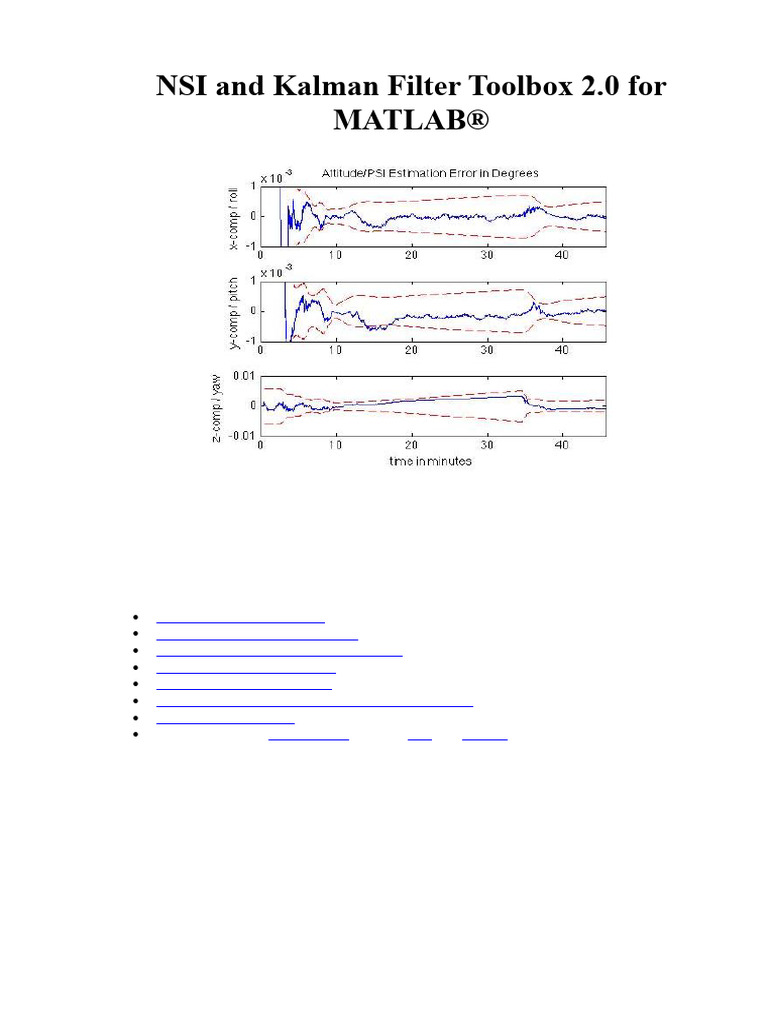 GPSSoft NSI and Kalman Filter Toolbox 2 | PDF | Inertial Navigation ...