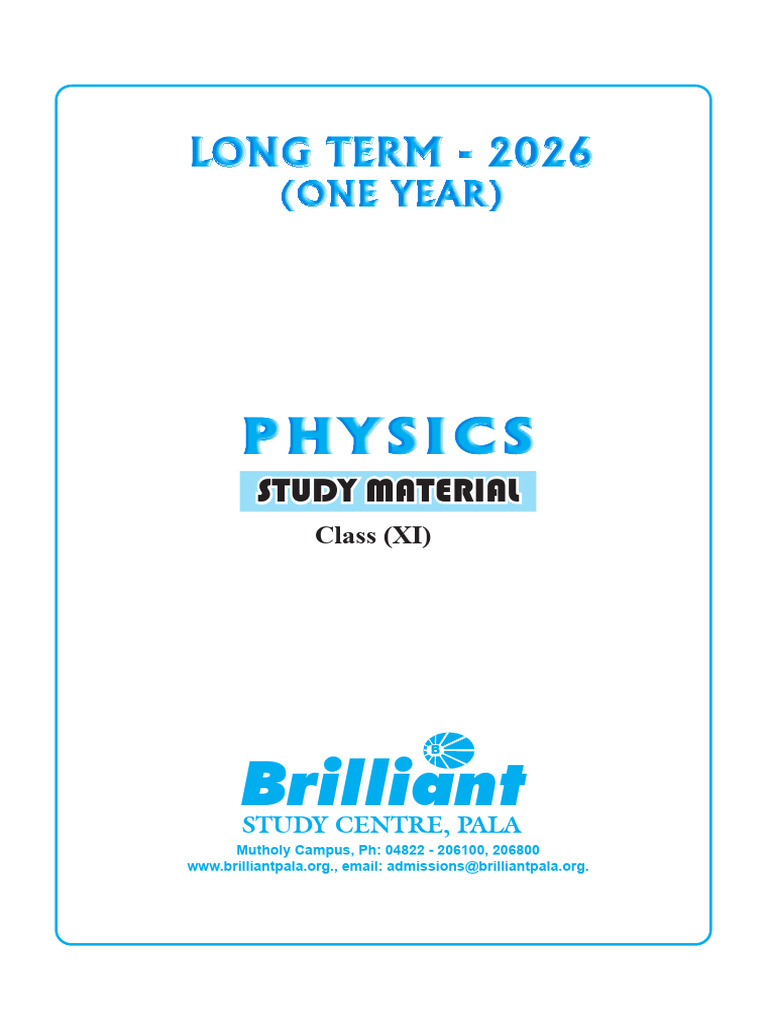 Physics Study Material for Class XI | PDF | Trigonometric Functions ...