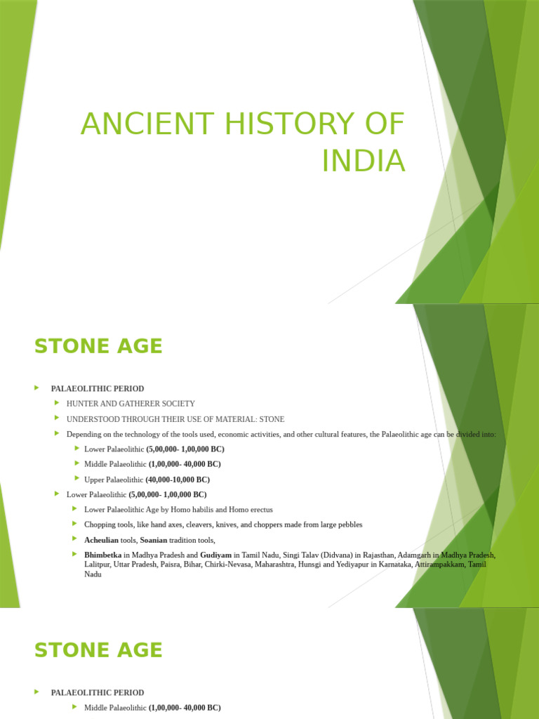 Ancient Indian Stone Age Overview | PDF | Paleolithic | Stone Age