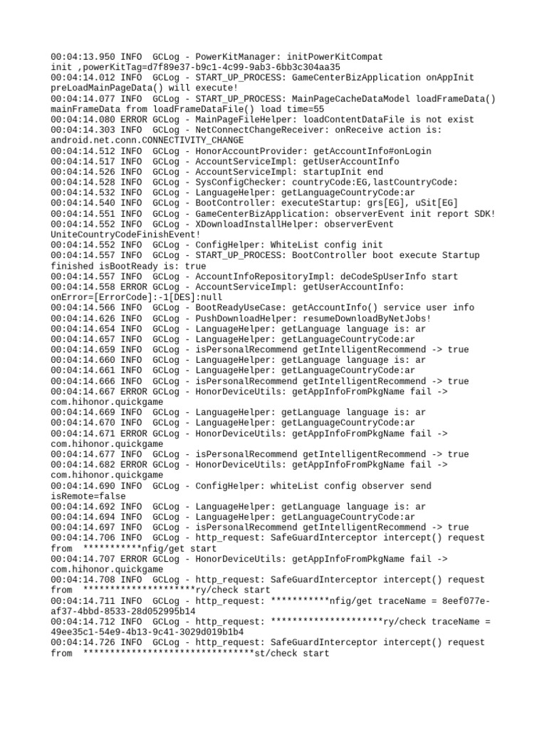 GameCenter Startup Log Analysis | PDF | Computing | Software