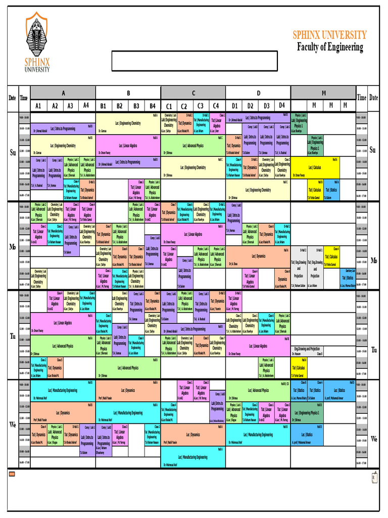Spring 2024 Engineering Course Schedule | PDF