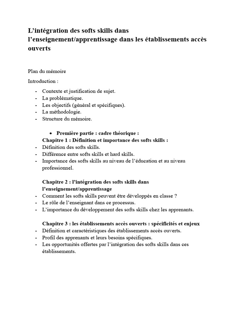 Intégration des soft skills en éducation | PDF
