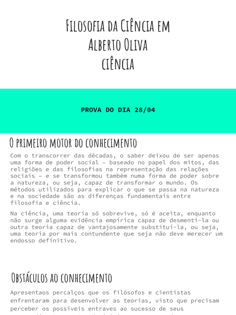 Filosofia da Ciência: Teorias e Métodos | PDF | Argumento | Science