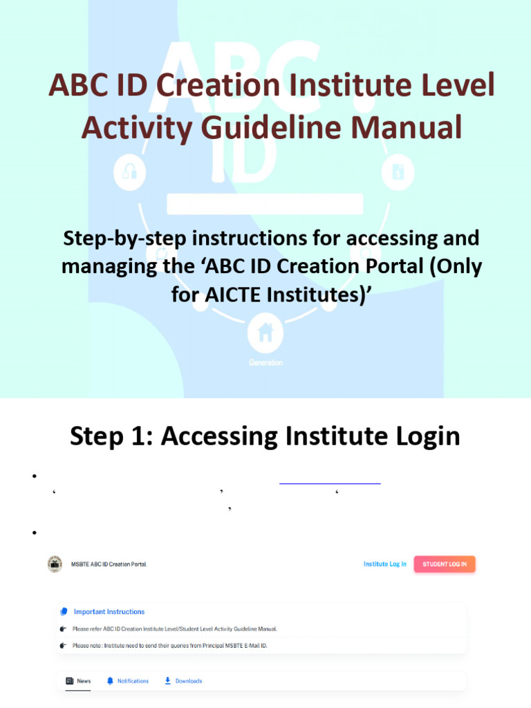 Institute Manual ABC ID | PDF