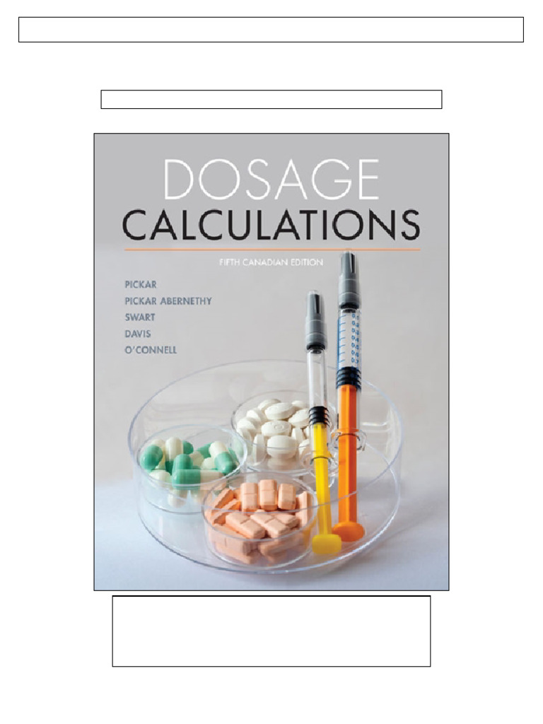 Test Bank for Dosage Calculations 5th Edition | PDF | Decimal ...