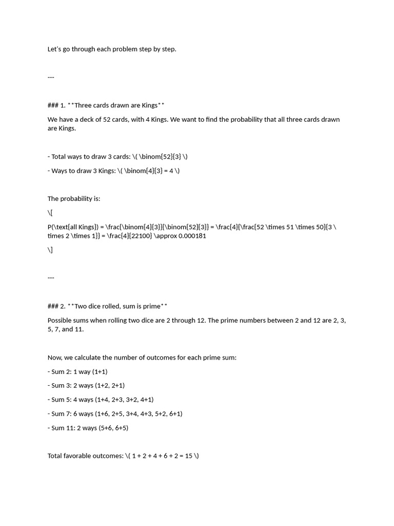 Probability Problems and Solutions | PDF | Probability | Measure Theory