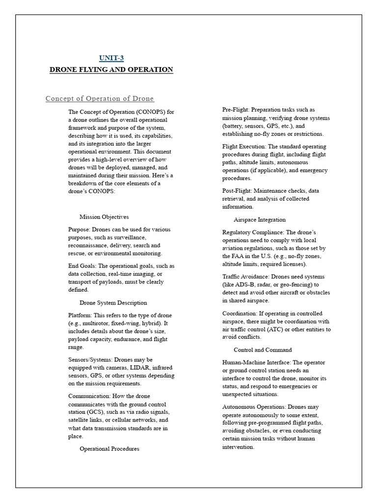 Drone Operation and Safety Guidelines | PDF | Unmanned Aerial Vehicle ...