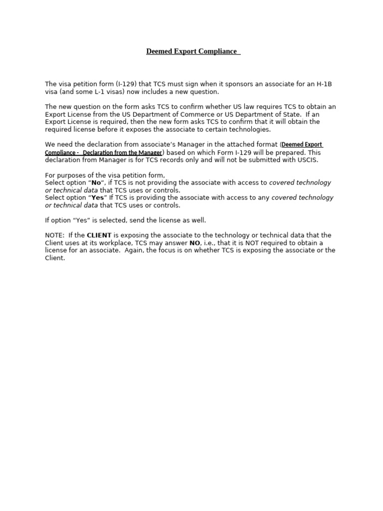 Export Licenses - International Trade Administration