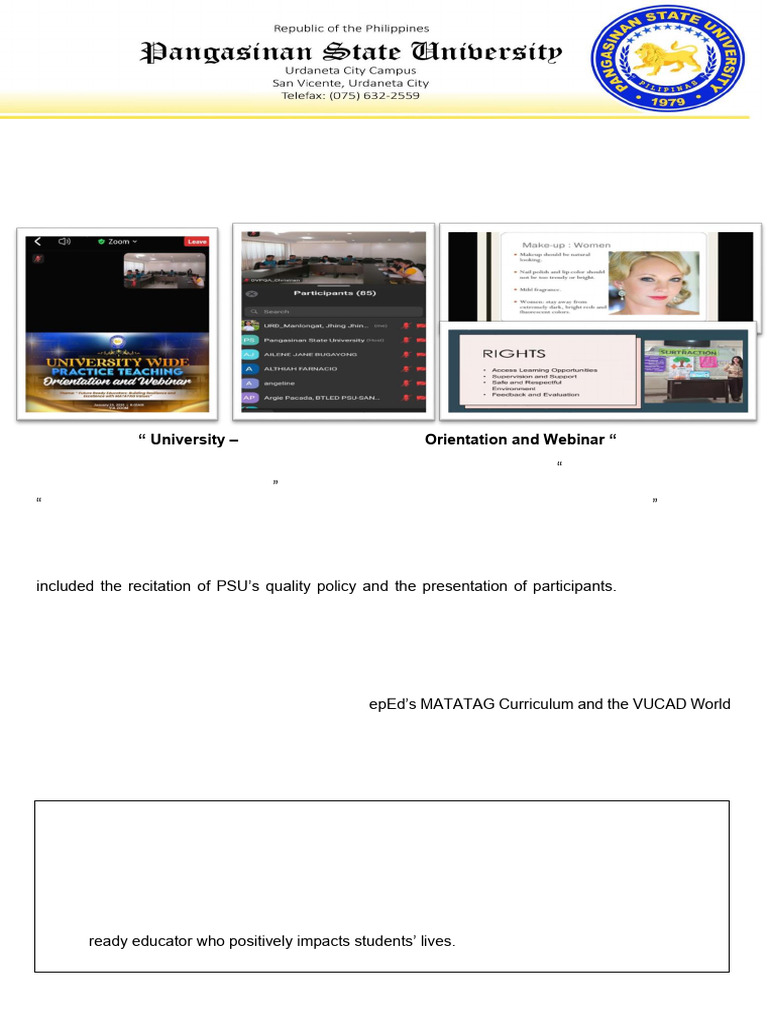 Practice Teaching Orientation Insights | PDF