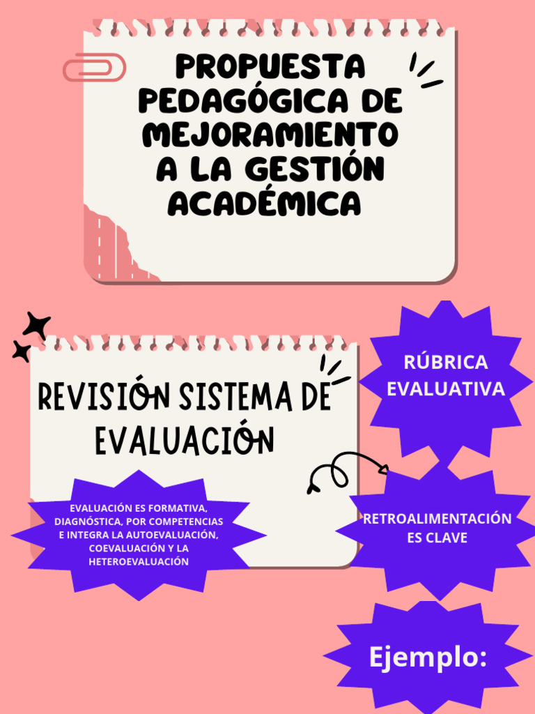 Propuesta de Mejora en Evaluación Académica | PDF