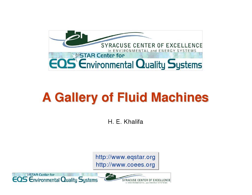A Gallery of Fluid Machines | PDF | Business | Technology & Engineering