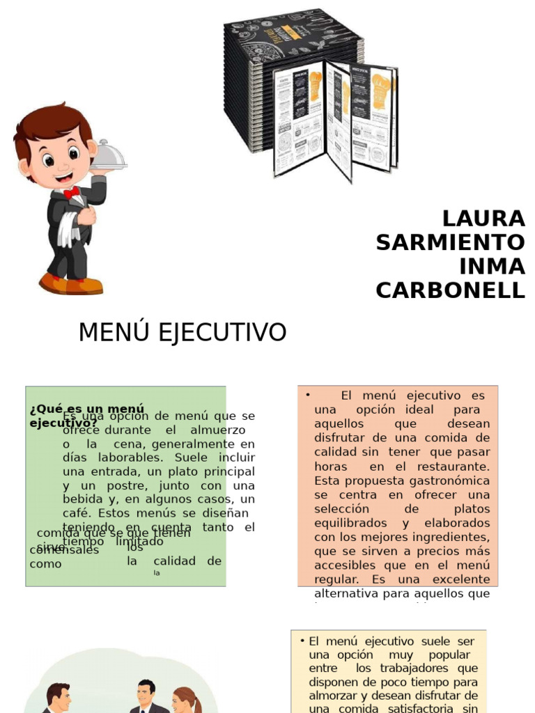 Expo Menu - PPTX - 20250204 - 224826 - 0000 | PDF | Menú | Almuerzo