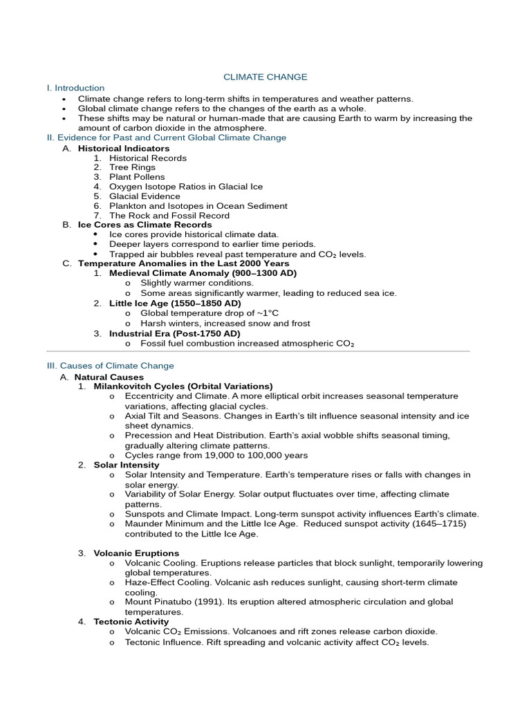 Climate Change Pdf Greenhouse Gas Climate Change